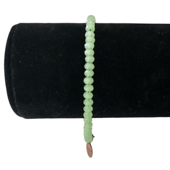 Alex And Ani Luminary Mantis Bangle Beaded Bracelet Copper Patina Energy Peridot - Picture 3 of 10